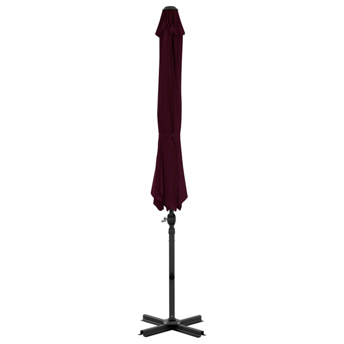 Ombrellone decentrato con palo in alluminio 300 cm rosso bordeaux 02_0008499