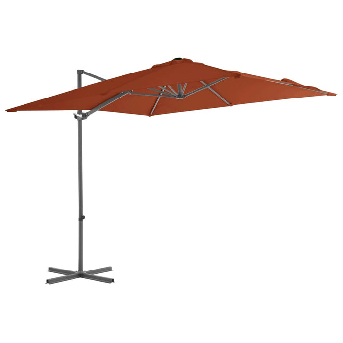 Ombrellone a Sbalzo con Palo in Acciaio 250x250 cm Terracotta da giardino cod mxl 29567