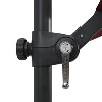 Ombrellone a Sbalzo con Luci LED 250x250 cm Rosso BordÃ²