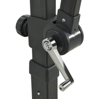 Ombrellone da giardino con palo laterale e luci LED 250 cm verde 02_0008542