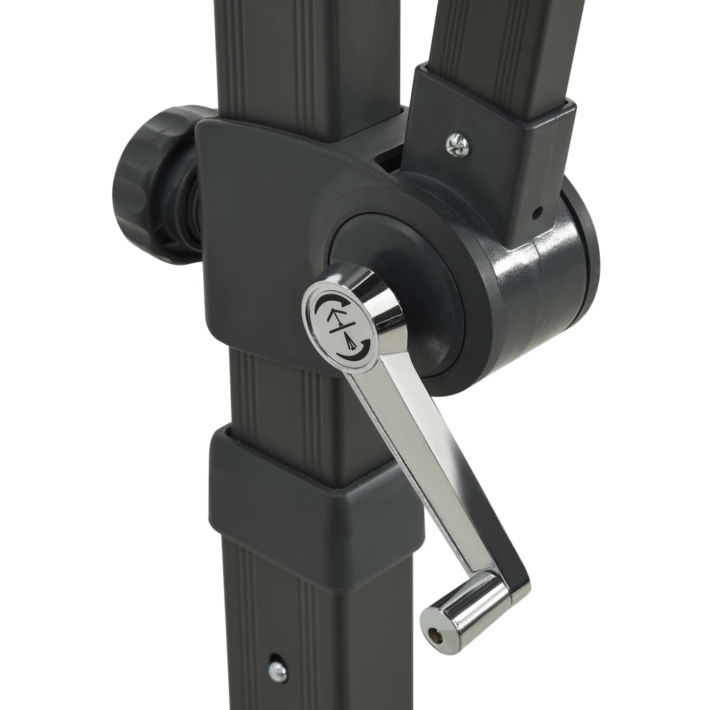 Ombrellone da giardino con palo laterale e luci LED 300 cm arancione 02_0008541