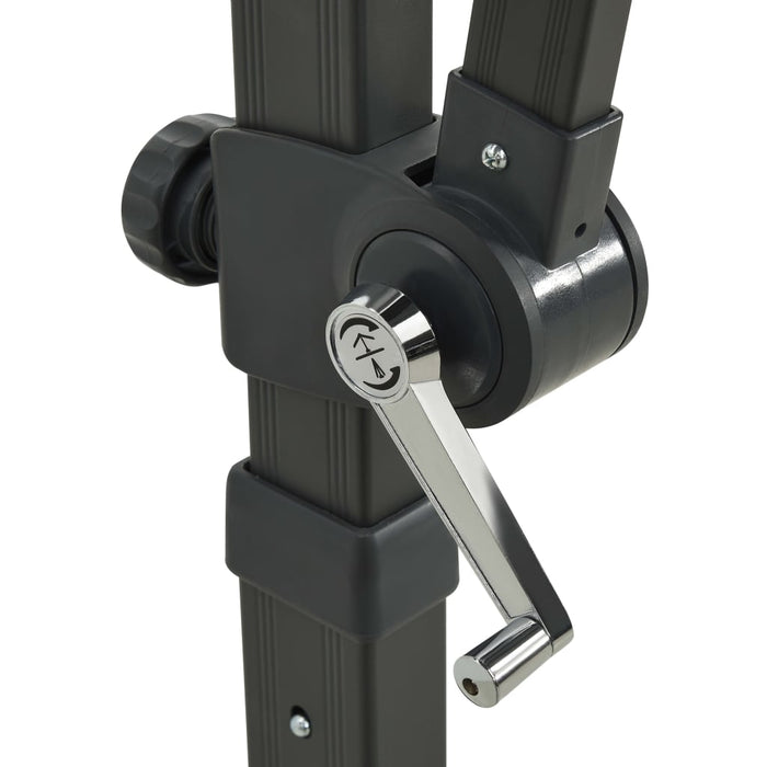 Ombrellone da giardino con palo laterale e luci LED 300 cm arancione 02_0008541