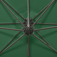 Ombrellone a Sbalzo con Palo e Luci a LED Verde 300 cm cod mxl 9886