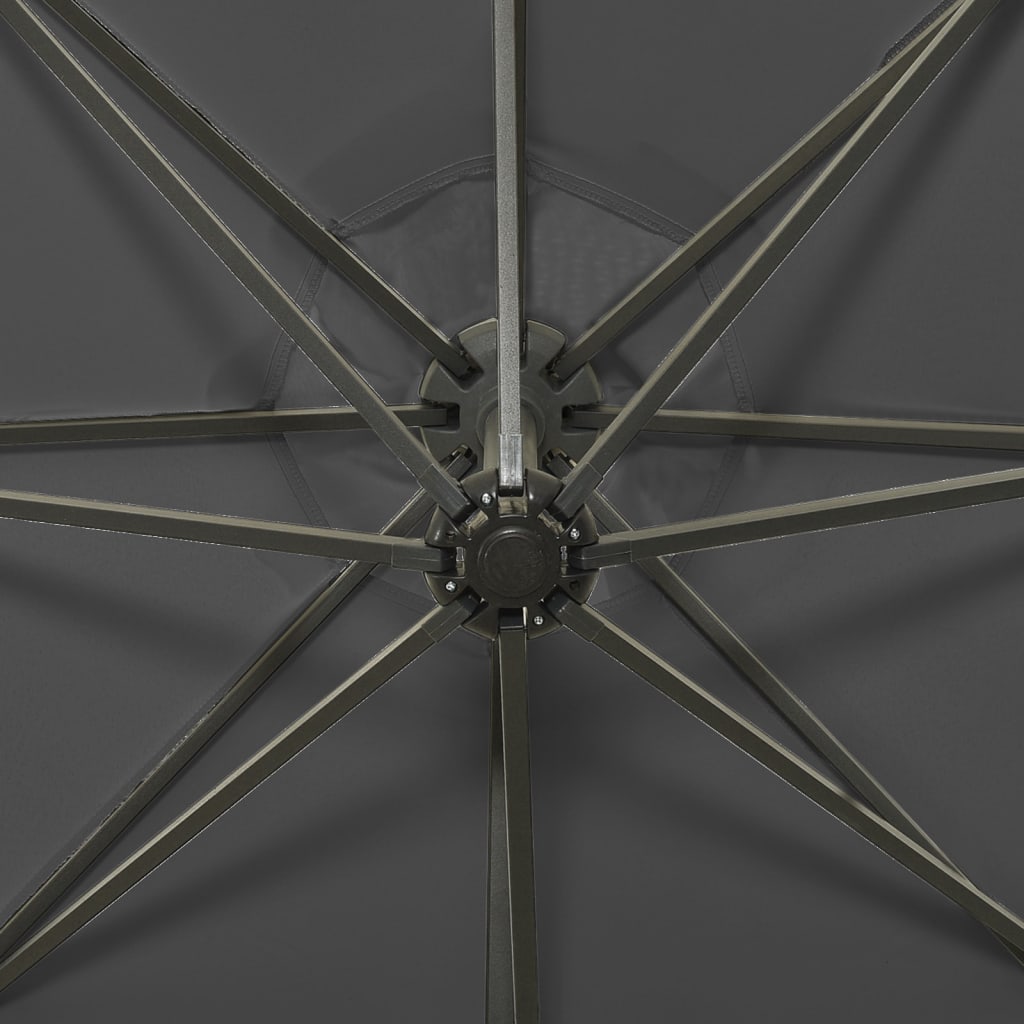 Ombrellone a Sbalzo con Palo e Luci a LED Antracite 300 cm cod mxl 29570