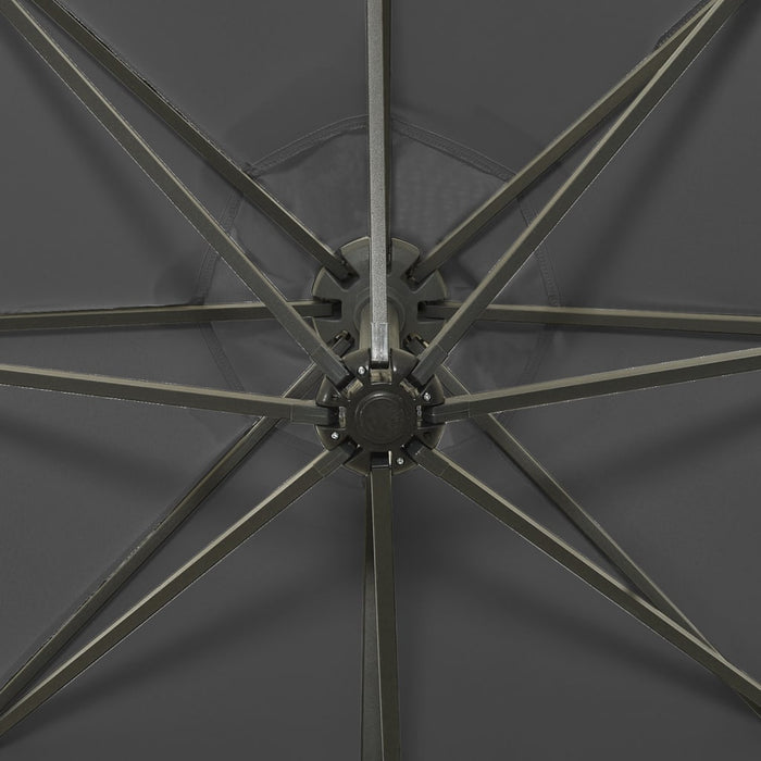 Ombrellone a Sbalzo con Palo e Luci a LED Antracite 300 cm cod mxl 29570