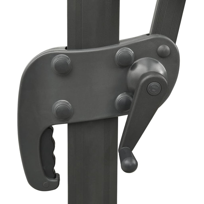 Ombrellone da giardino decentrato con palo e luci LED 300 cm nero 02_0008523