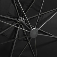 Ombrellone a Sbalzo con Palo e Luci a LED Nero 300 cm da giardino cod mxl 29603