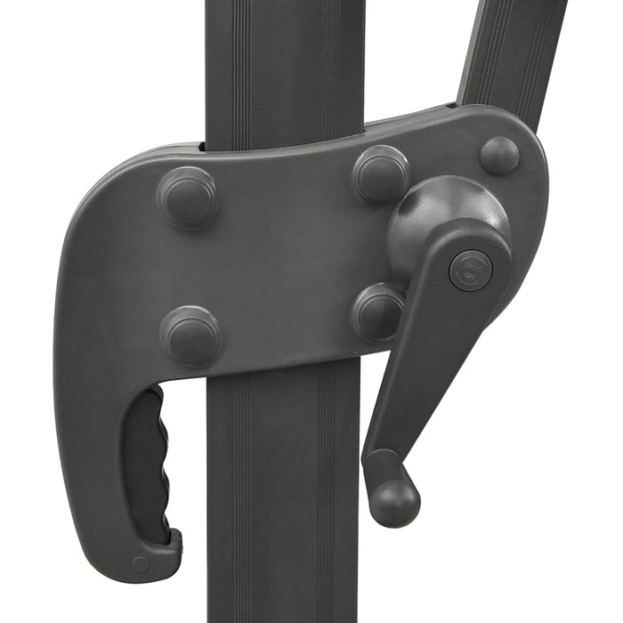 Ombrellone da giardino decentrato con palo e luci LED 300 cm azzurro 02_0008520