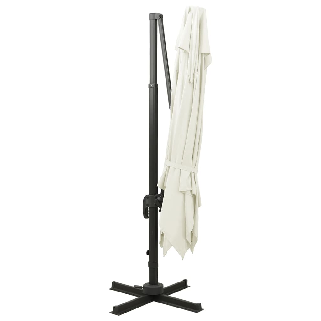 Ombrellone decentrato con doppio tetto 300 x 300 cm sabbia 02_0008560