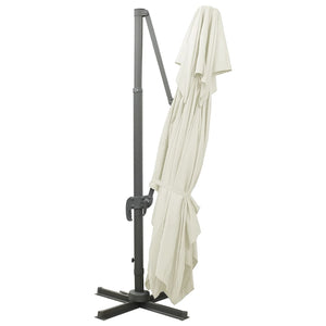 Ombrellone a Sbalzo con Doppia Copertura 400x300 cm Sabbia