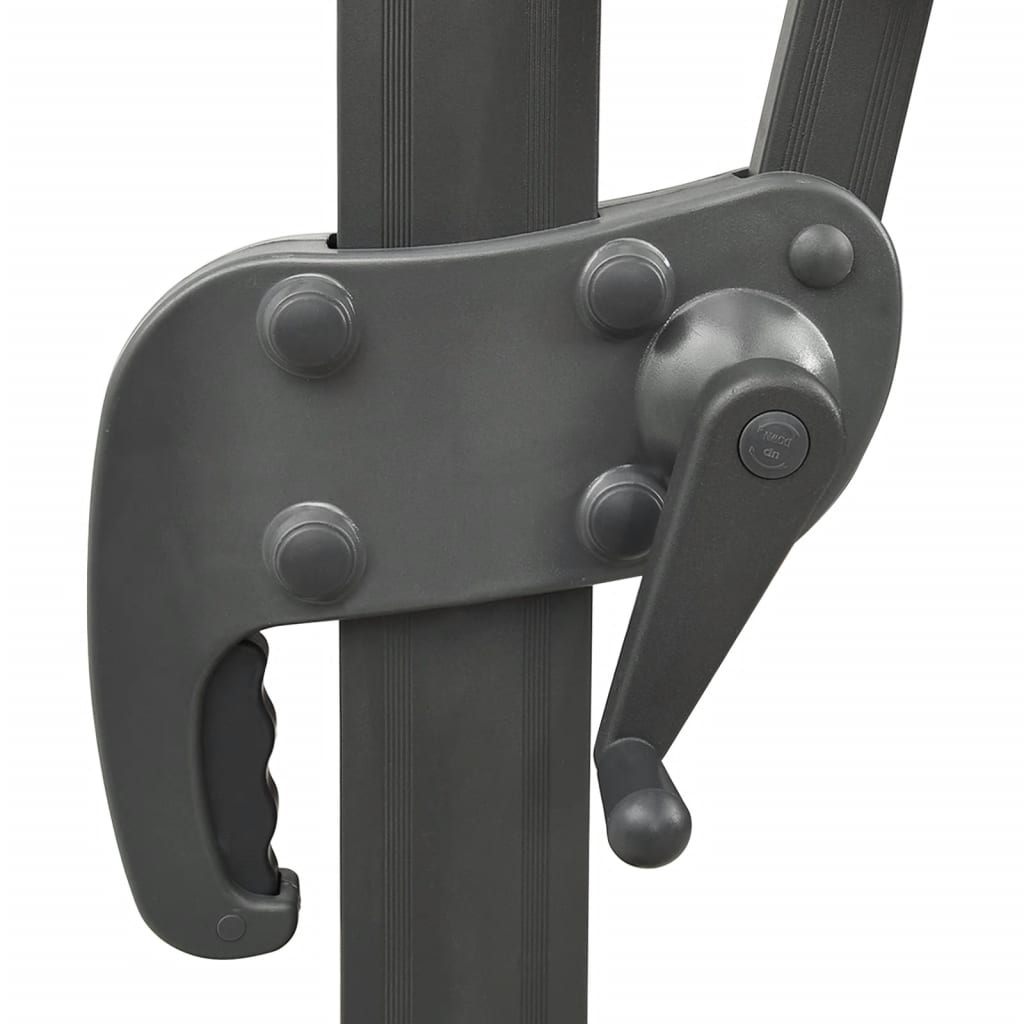 Ombrellone a Sbalzo con Doppia Copertura 400x300 cm Antracite cod mxl 21379