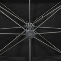 Ombrellone a Sbalzo con Doppia Copertura 400x300 cm Nero cod mxl 21381