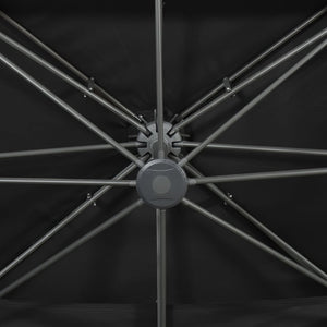 Ombrellone a Sbalzo con Doppia Copertura 400x300 cm Nero cod mxl 21381