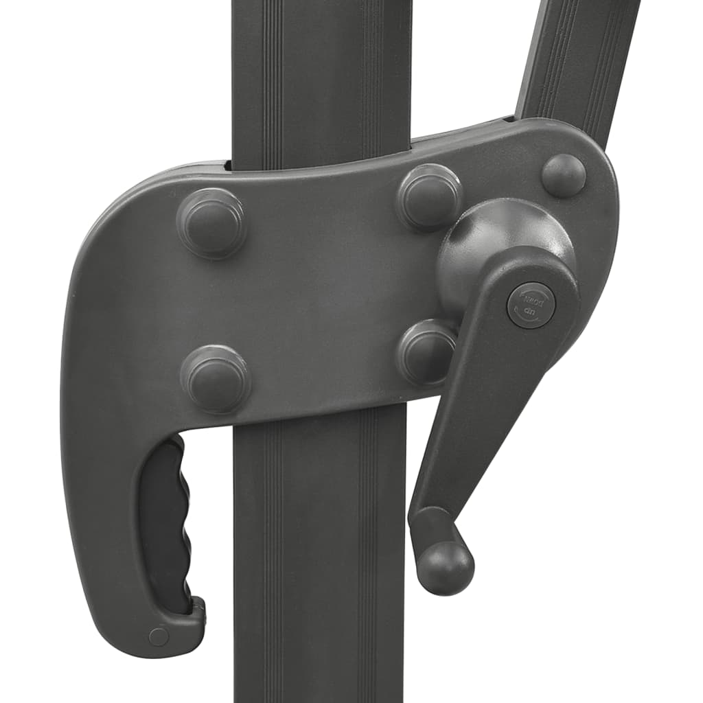 Ombrellone da giardino a sbalzo con doppio piano in terracotta 400x300 cm 312383