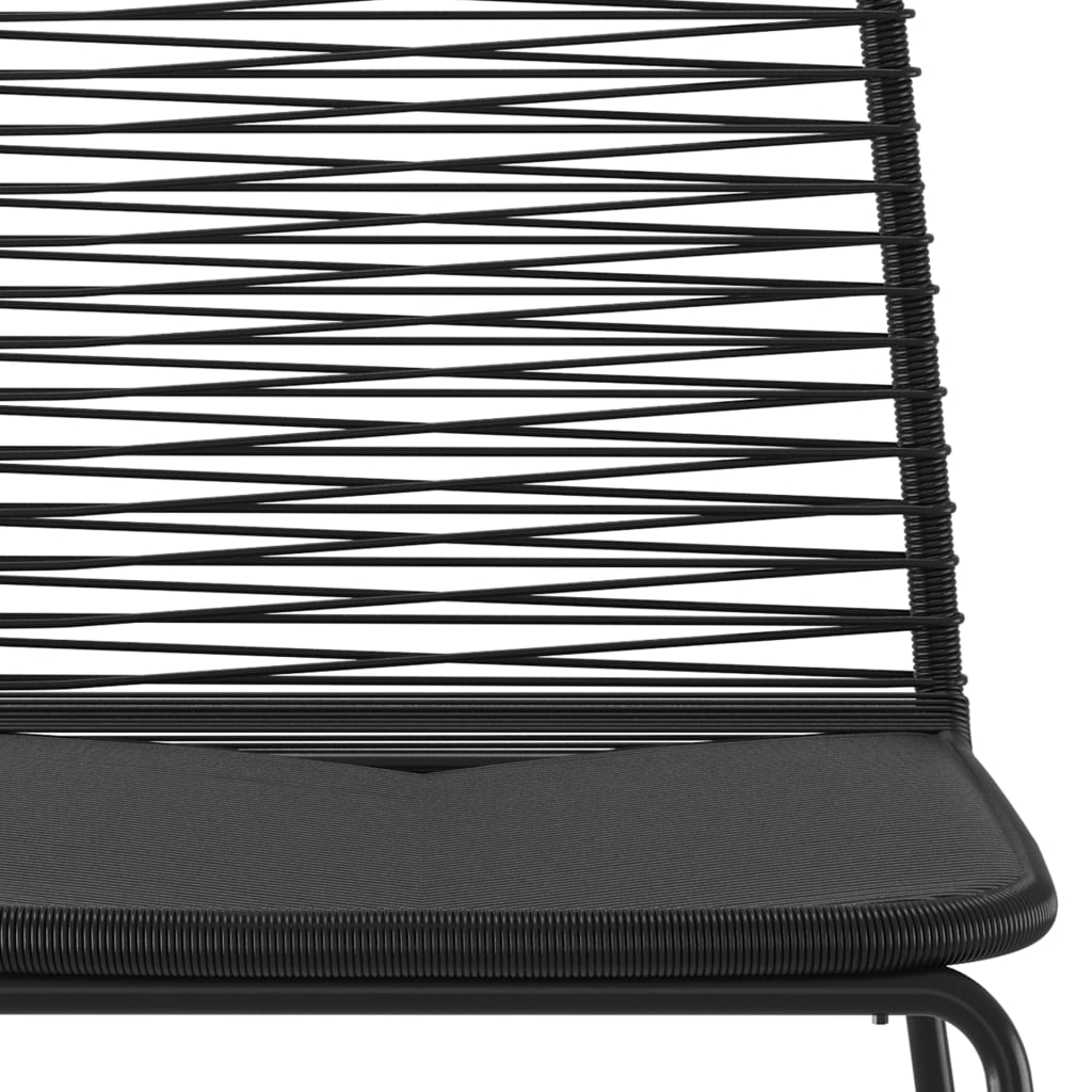 Sedie da Giardino 4 pz in Polyrattan Nero 313112
