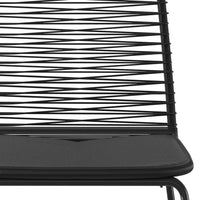 Sedie da Giardino 4 pz in Polyrattan Nero 313112