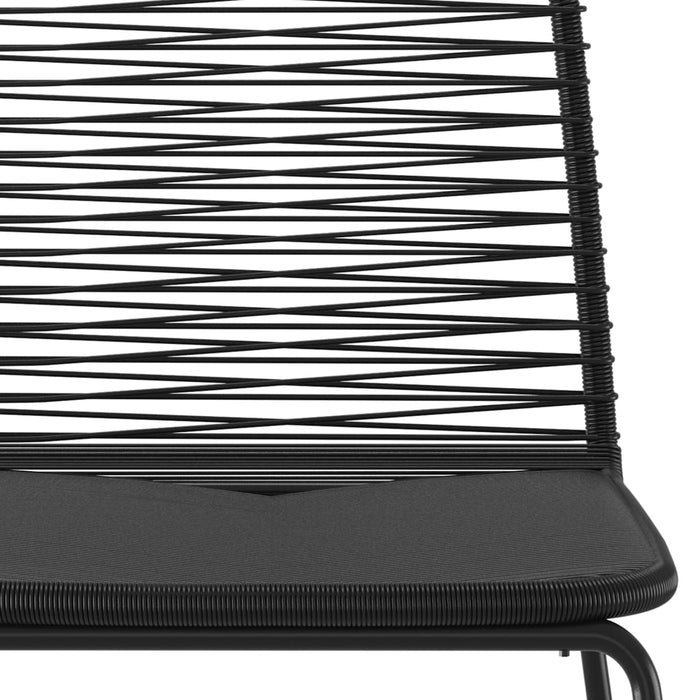 Sedie da Giardino 4 pz in Polyrattan Nero 313112