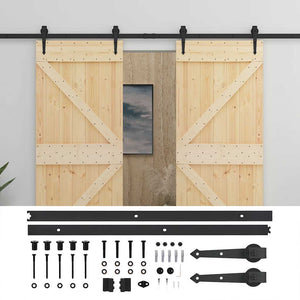 Porta Scorrevole con Set Hardware 80x210 cm in Legno di Pinocod mxl 72457