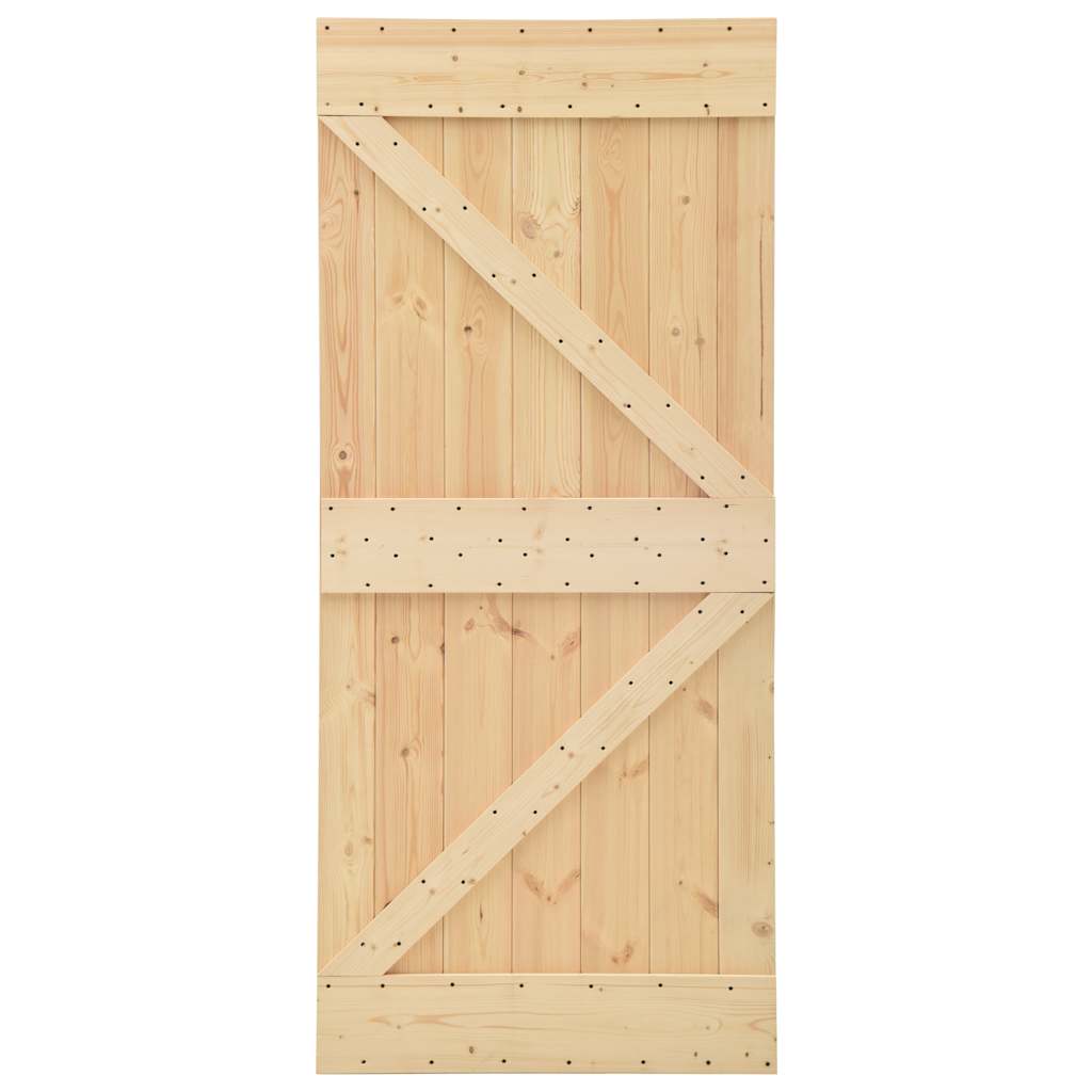 Porta Scorrevole con Set Hardware 80x210 cm in Legno di Pino 3057581
