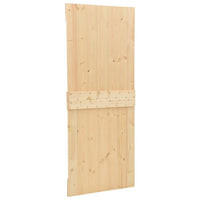 Porta Scorrevole con Set Hardware 90x210 cm in Legno di Pino 3057588
