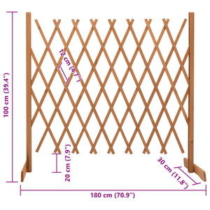 Traliccio da Giardino Arancione 180x100 cm Massello di Abete