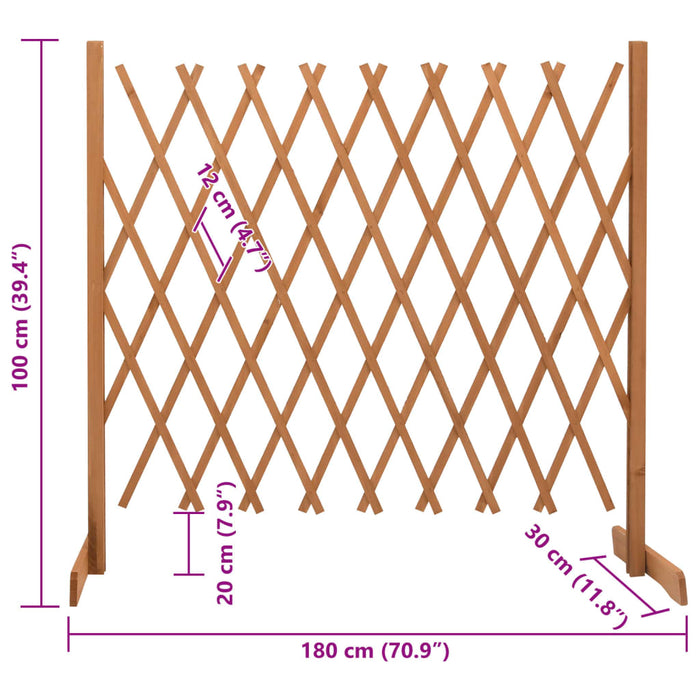 Traliccio da Giardino Arancione 180x100 cm Massello di Abete