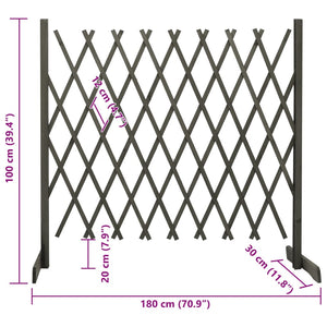 Traliccio da Giardino Grigio 180x100 cm in Massello di Abete cod mxl 11944