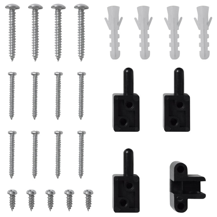 Zanzariera con Cardini per Porte Antracite 120x240 cm 148714