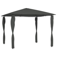 Gazebo con Montanti Rivestiti 3x3x2,6 m Antracite 160 g/mÂ²