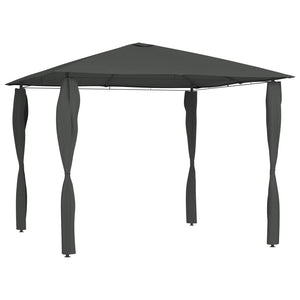 Gazebo con Montanti Rivestiti 3x3x2,6 m Antracite 160 g/mÂ²