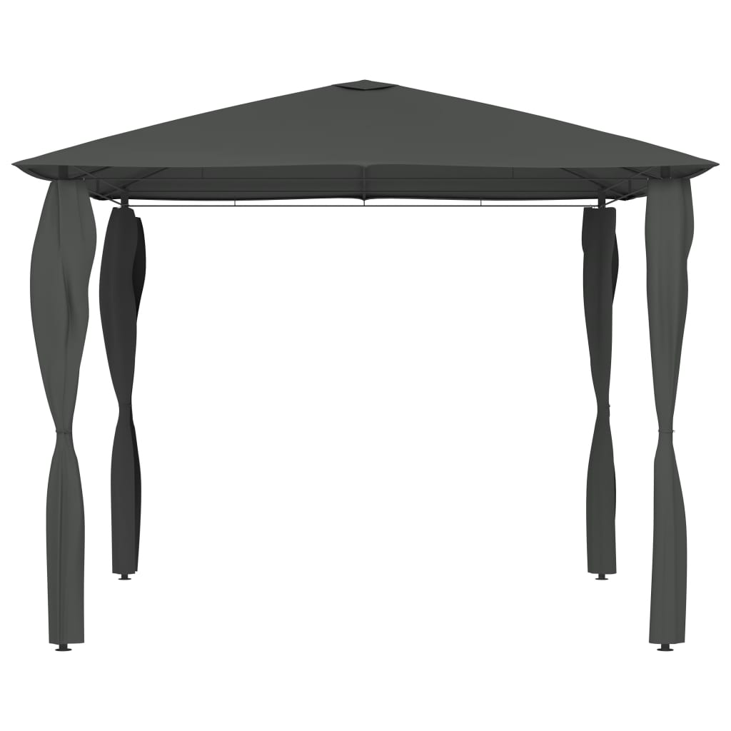 Gazebo con Montanti Rivestiti 3x3x2,6 m Antracite 160 g/m² 313607