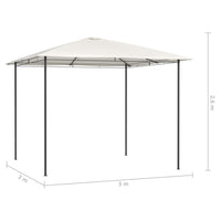 Gazebo 3x3x2,6 m Crema 160 g/m² 313608