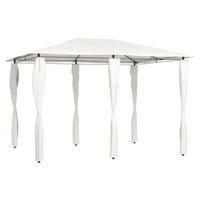 Gazebo con Montanti Rivestiti 3x4x2,6 m Crema 160 g/mÂ²