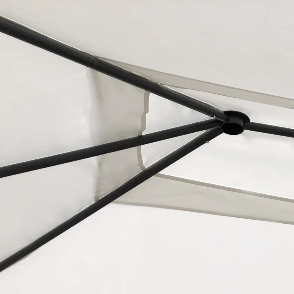 Gazebo con Montanti Rivestiti 3x4x2,6 m Crema 160 g/mÂ²