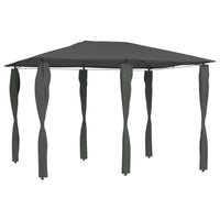 Gazebo con Montanti Rivestiti 3x4x2,6 m Antracite 160 g/mÂ²