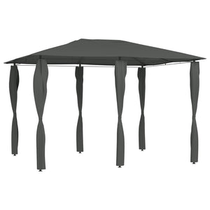 Gazebo con Montanti Rivestiti 3x4x2,6 m Antracite 160 g/mÂ²