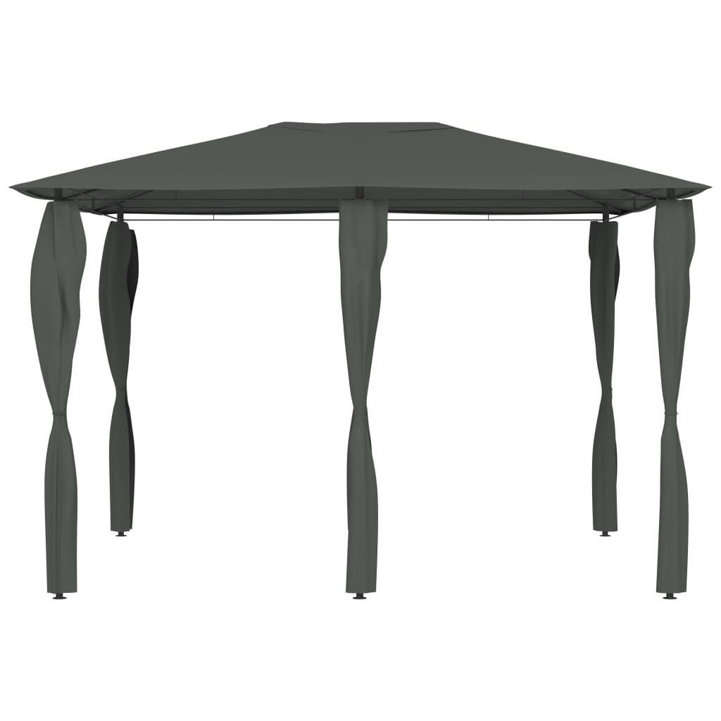 Gazebo con Montanti Rivestiti 3x4x2,6 m Antracite 160 g/mÂ²