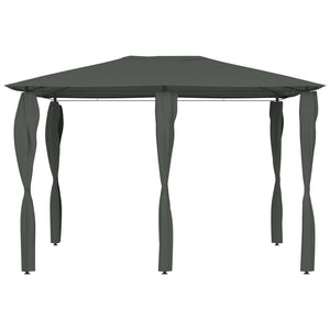 Gazebo con Montanti Rivestiti 3x4x2,6 m Antracite 160 g/mÂ²