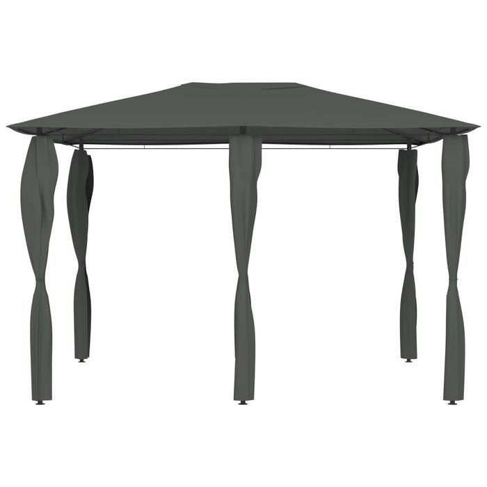 Gazebo con Montanti Rivestiti 3x4x2,6 m Antracite 160 g/mÂ²
