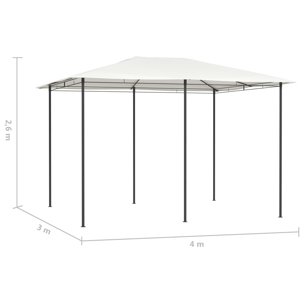 Gazebo 3x4x2,6 m Crema 160 g/m² 313614