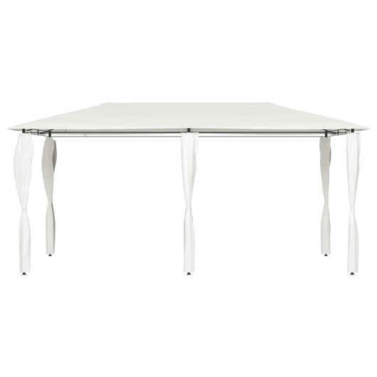Gazebo con Montanti Rivestiti 3x6x2,6 m Crema 160 g/mÂ²