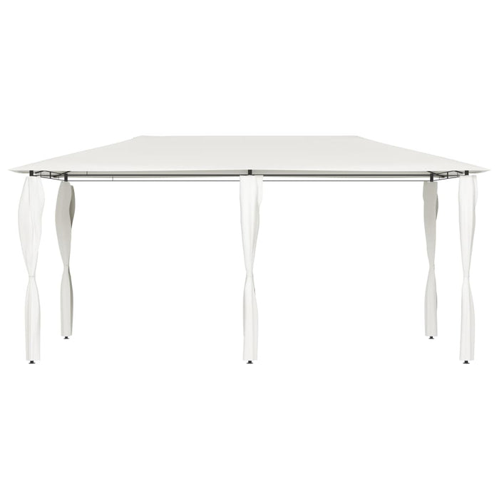 Gazebo con Montanti Rivestiti 3x6x2,6 m Crema 160 g/mÂ²