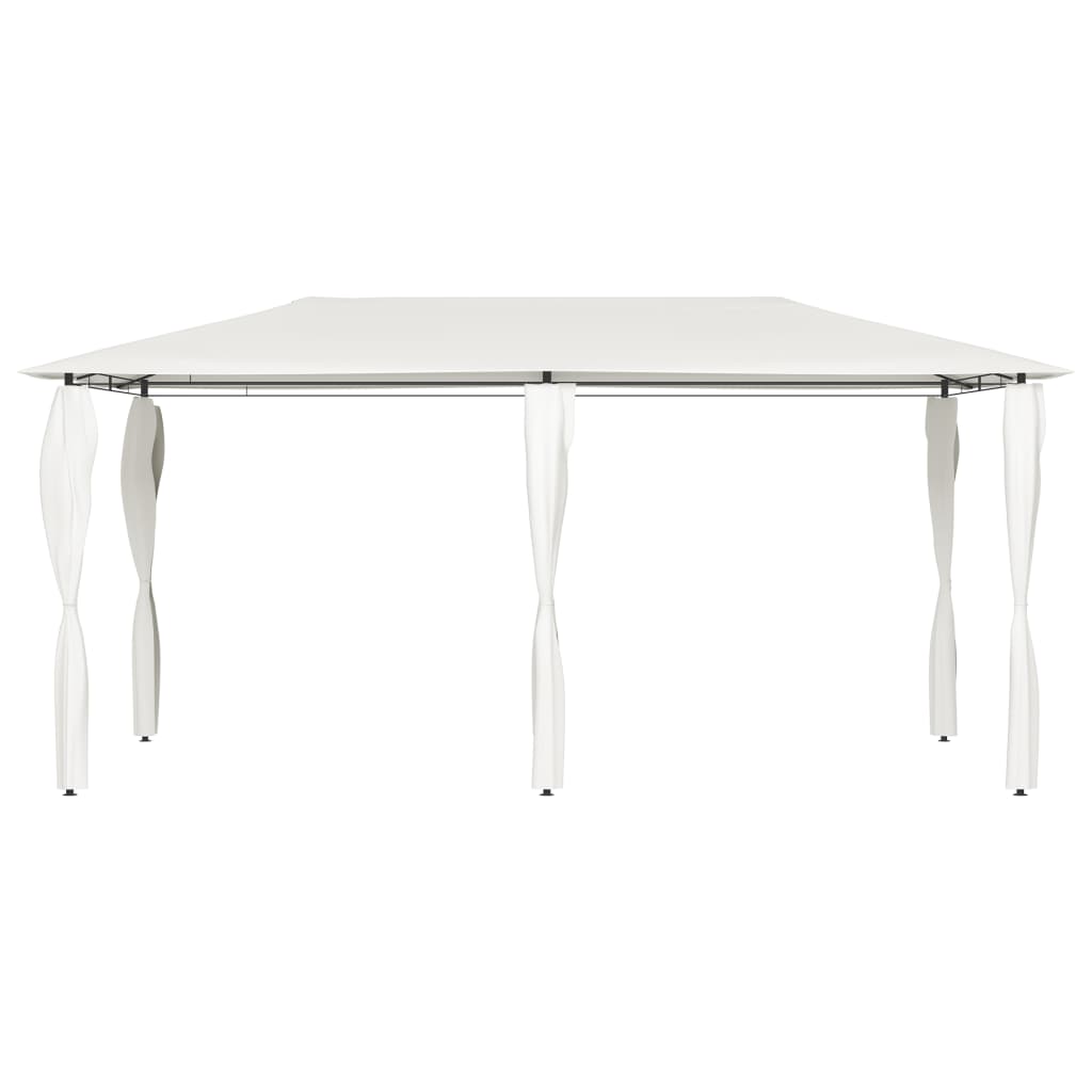 Gazebo con Montanti Rivestiti 2,98x5,3x2,59 m Crema 160 g/m² 313617
