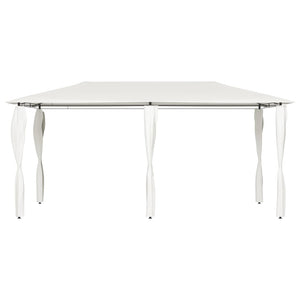 Gazebo con Montanti Rivestiti 2,98x5,3x2,59 m Crema 160 g/m² 313617