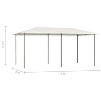 Gazebo 3x6x2,6 m Crema 160 g/mÂ²