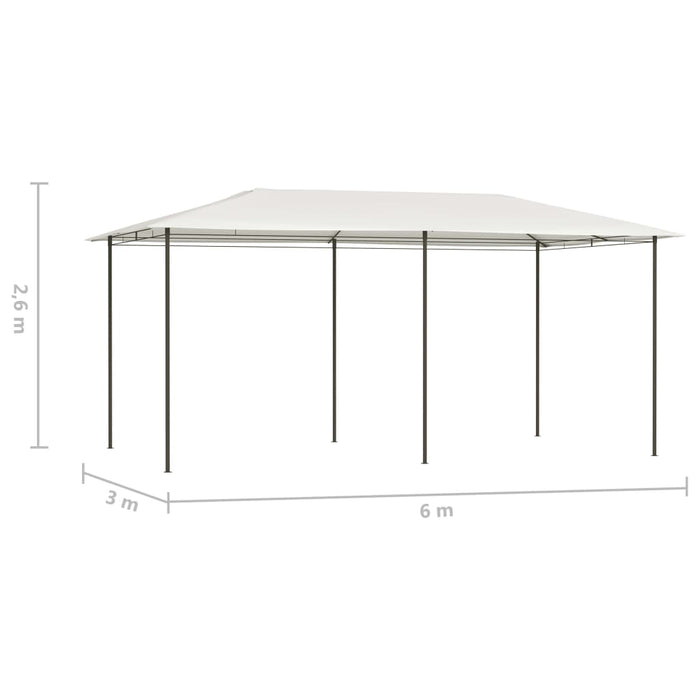 Gazebo 3x6x2,6 m Crema 160 g/mÂ²