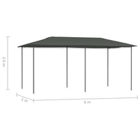 Gazebo 2,98x5,3x2,59 m Antracite 160 g/mÂ²