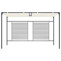 Gazebo con Tetto Retrattile 3x4x2,3 m Crema 180 g/mÂ²