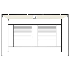 Gazebo con Tetto Retrattile 3x4x2,3 m Crema 180 g/m² 313623