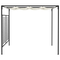 Gazebo con Tetto Retrattile 3x4x2,3 m Crema 180 g/mÂ²